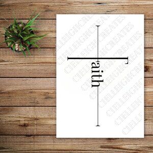 *2 for $20* Faith Cross vinyl decal Sticker Handcrafted